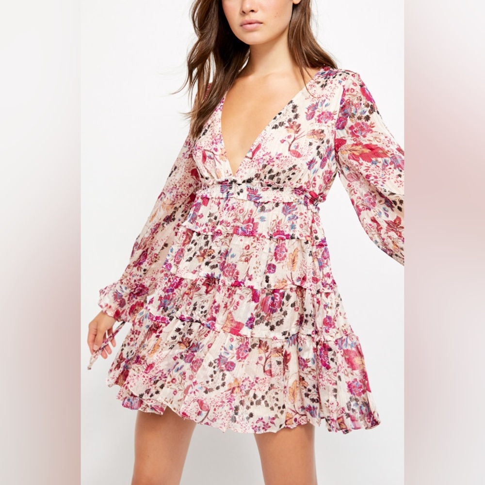 Free People Closer To The Heart Mini Dress Floral Size S